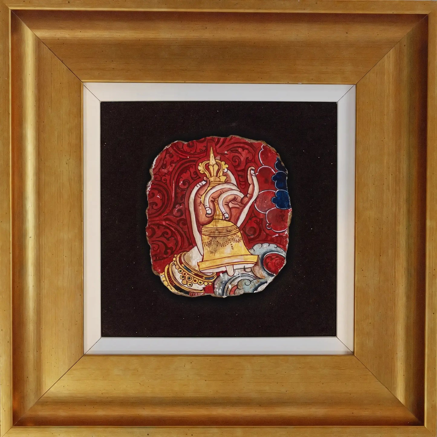 Himalayan Terma Manjushri Bell Mudra | Wisdom Mudra Mineral Pigment Artwork
