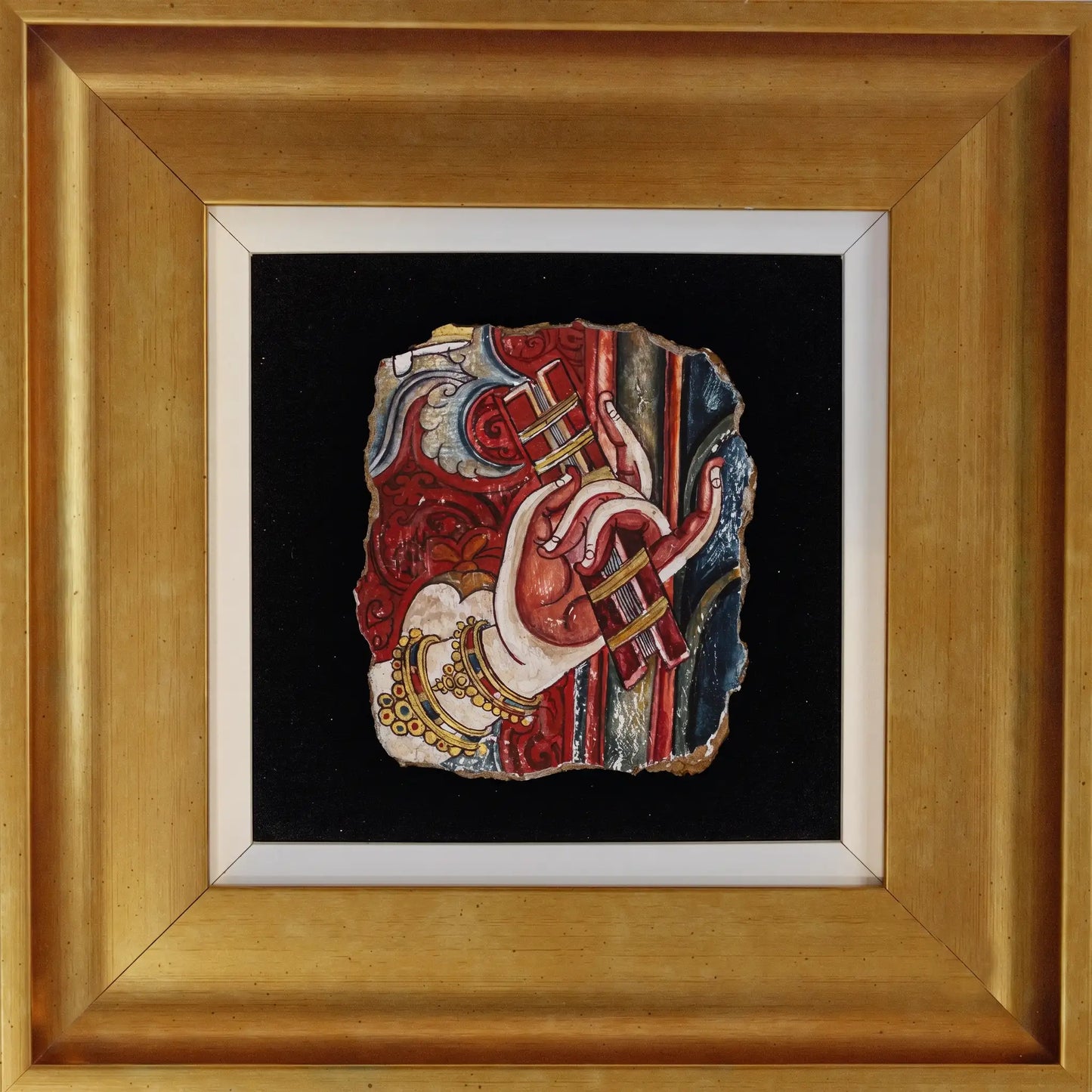 Himalayan Terma Manjushri Pustaka Mudra | Wisdom Mudra Mineral Pigment Artwork