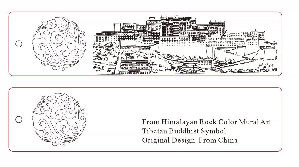 Himalayan Terma Potala Palace Brass Bookmark | Sacred Journey Tibetan Bookmark