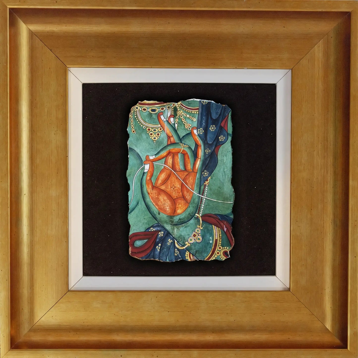 Himalayan Terma Tara Pasha Mudra | Magnetizing Mudra Mineral Pigment Artwork