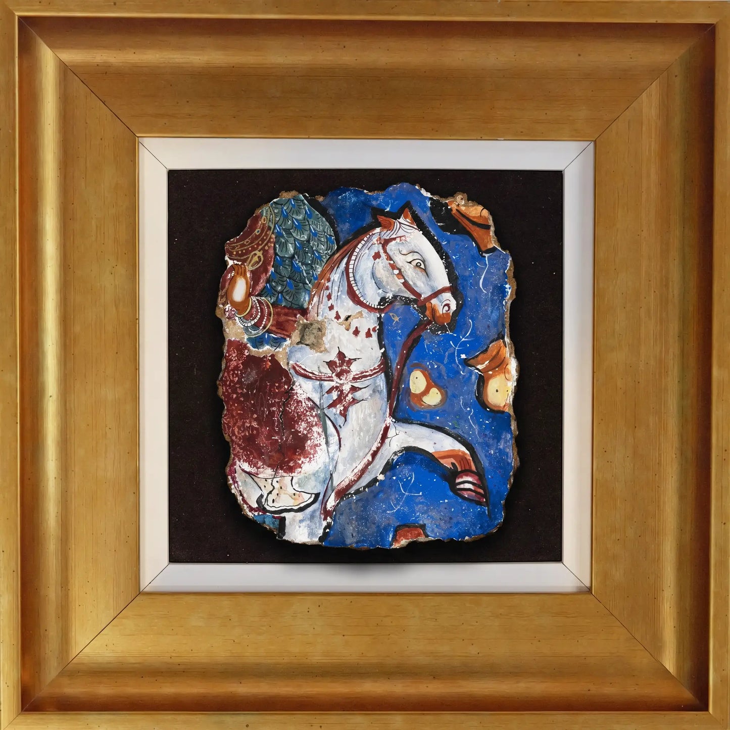 Himalayan Terma Alchi Horse Treasure | Auspicious Success Mineral Pigment Artwork