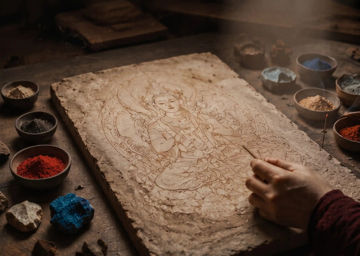 Ancient Clay Panels
& Mineral Pigments