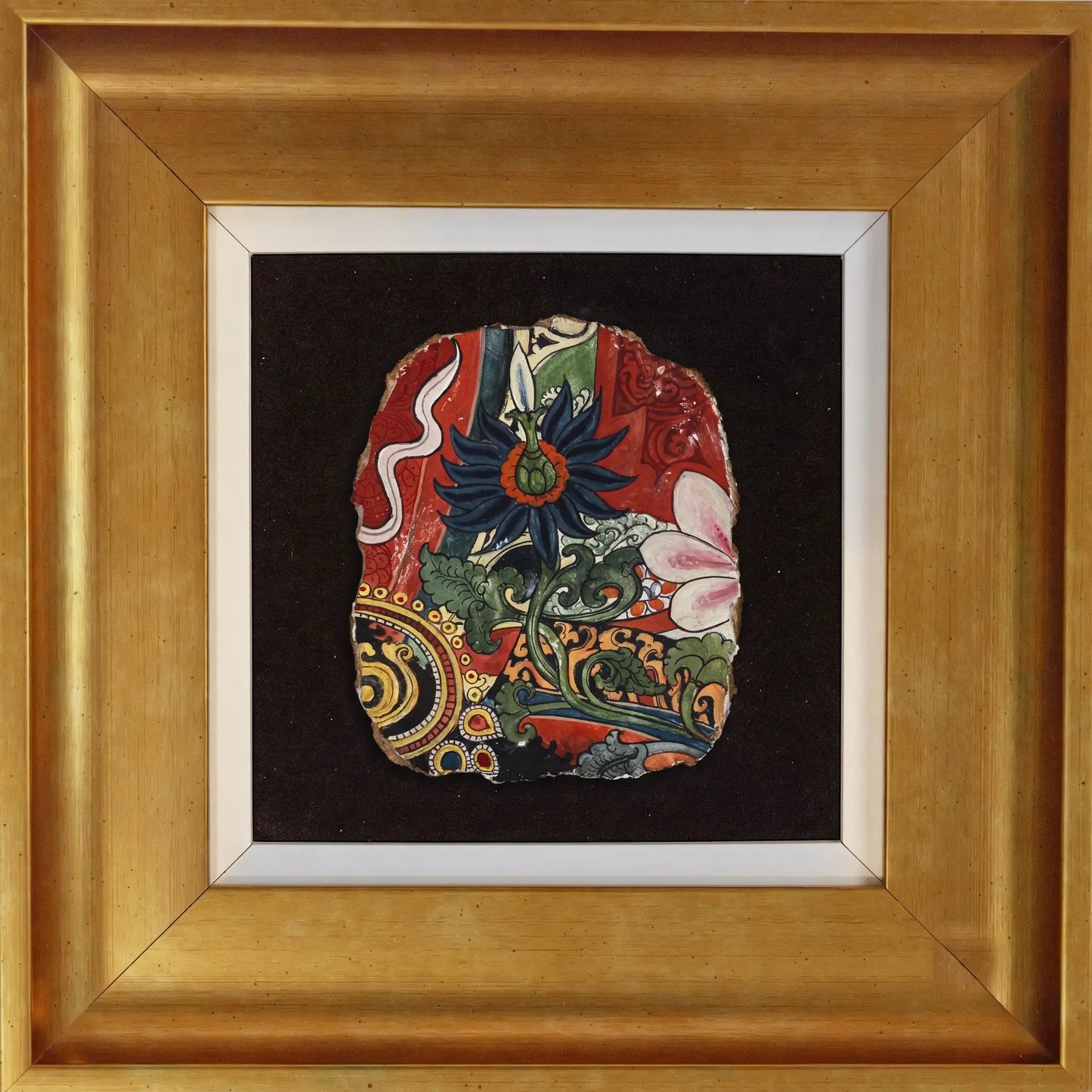 Himalayan Terma Green Tara Utpala Lotus | Pure Compassion Mineral Pigment Artwork