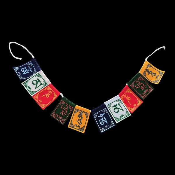 Himalayan Terma Mini Lungta Prayer Flags | Five-Colored Heritage Charm
