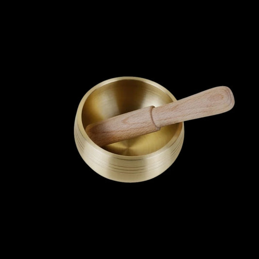 Himalayan Terma Mini Resonance Singing Bowl | Inner Harmony Pure Brass Meditation Kit