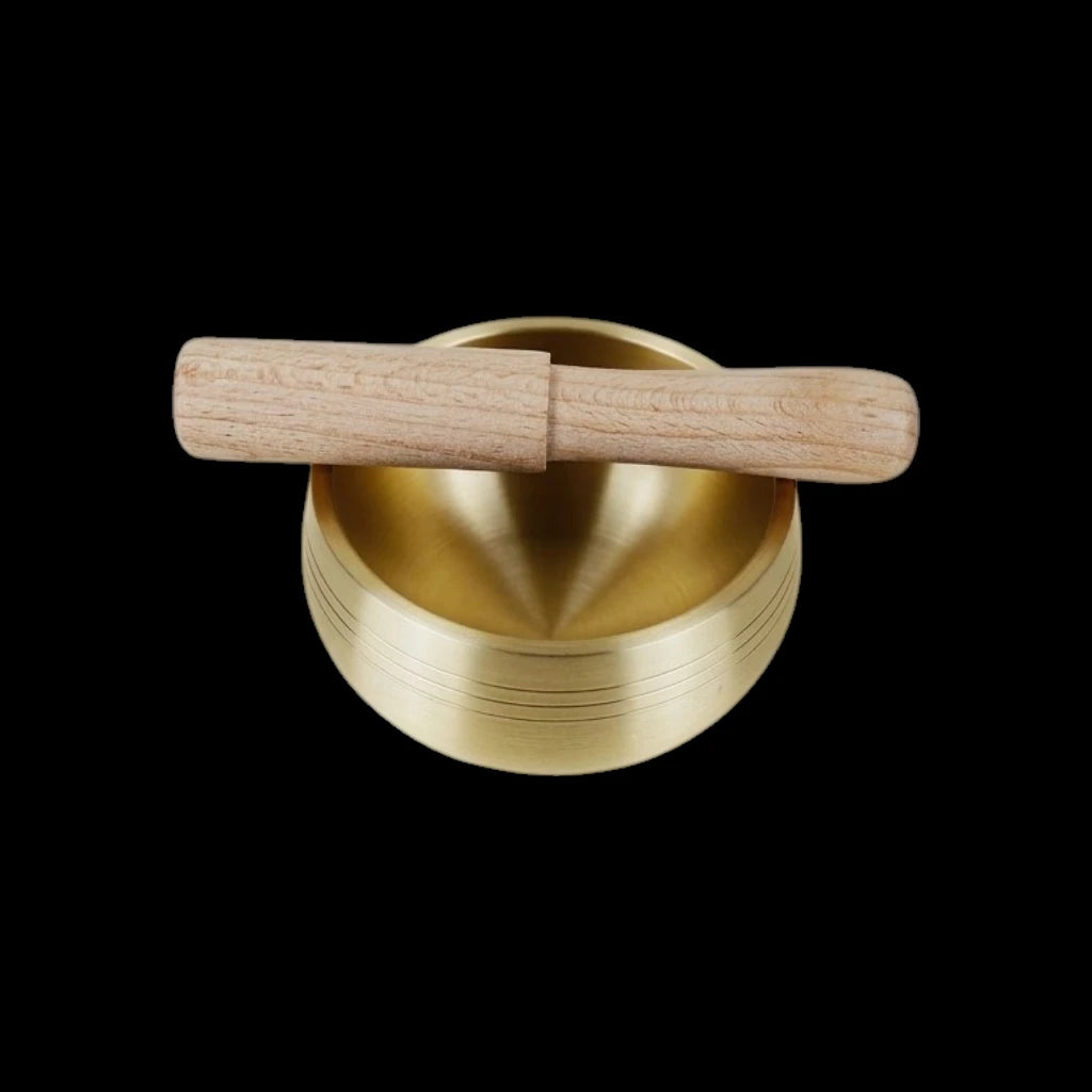 Himalayan Terma Mini Resonance Singing Bowl | Inner Harmony Pure Brass Meditation Kit