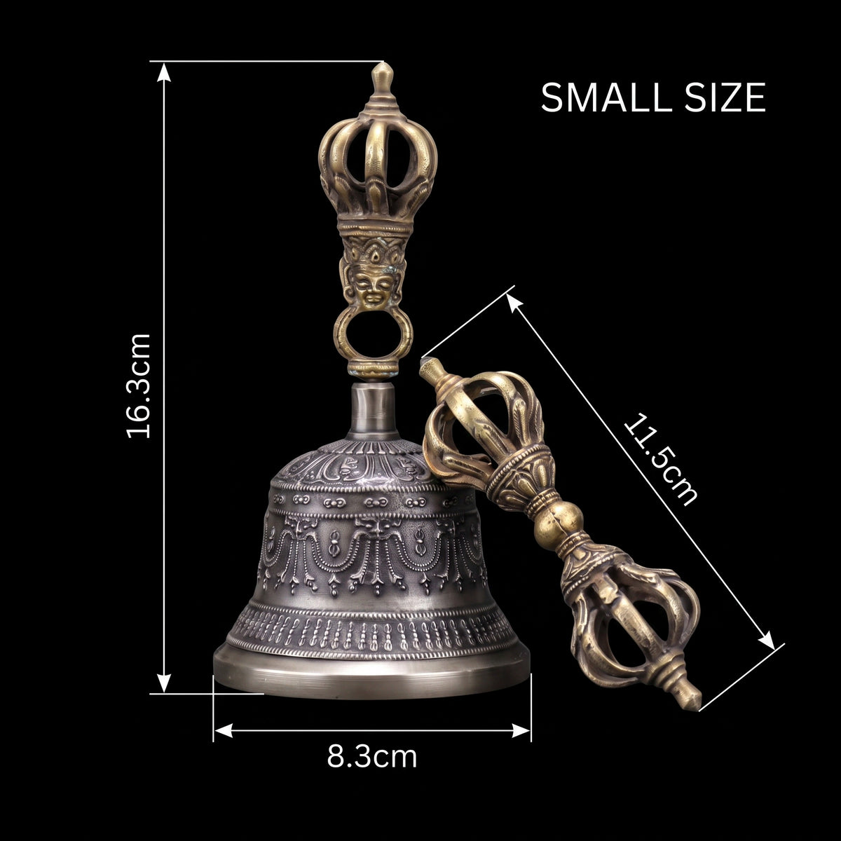 Himalayan Terma Sacred Vajra Bell Set | Echoes of Sacred Ritual Handcrafted Copper