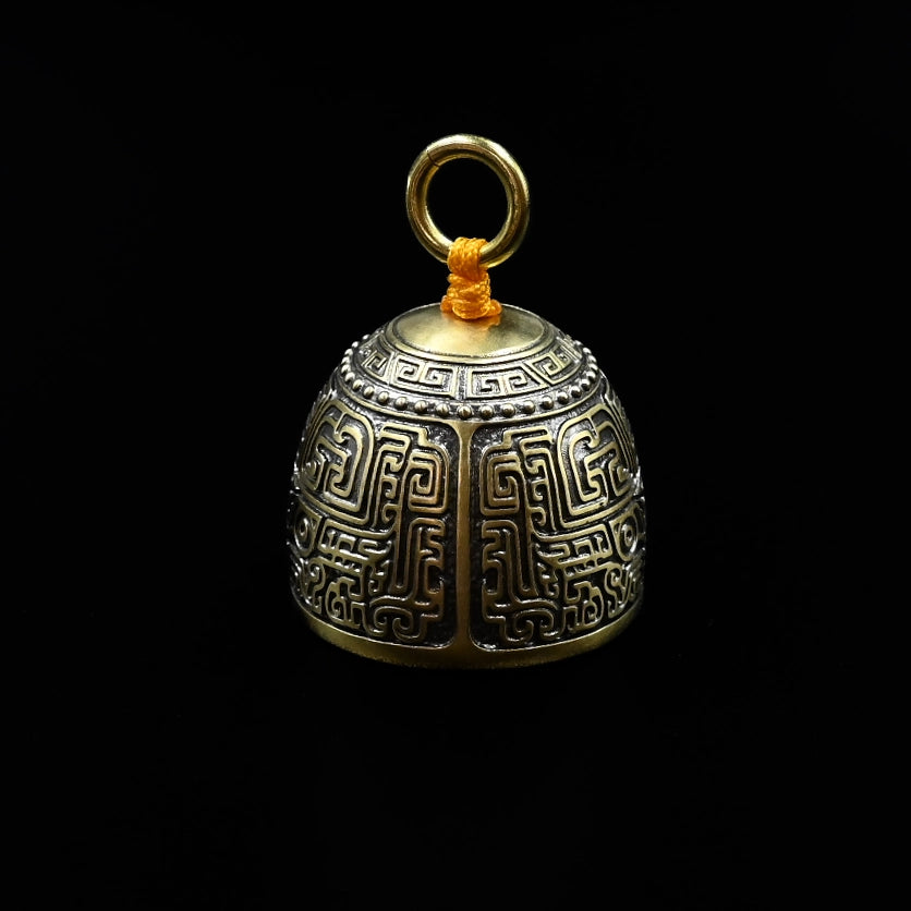 Himalayan Terma Taotie Trail Bell | Echoes of Ancient Copper Handcrafted Bell Keychain