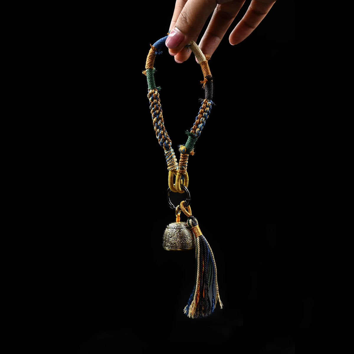 Himalayan Terma Taotie Trail Bell | Echoes of Ancient Copper Handcrafted Bell Keychain