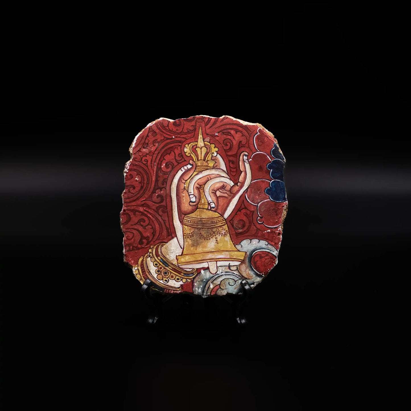 Himalayan Terma Manjushri Bell Mudra | Wisdom Mudra Mineral Pigment Artwork