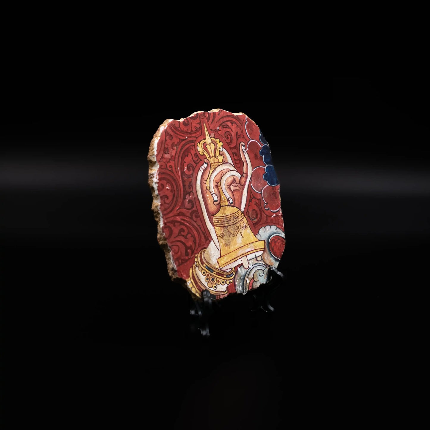Himalayan Terma Manjushri Bell Mudra | Wisdom Mudra Mineral Pigment Artwork