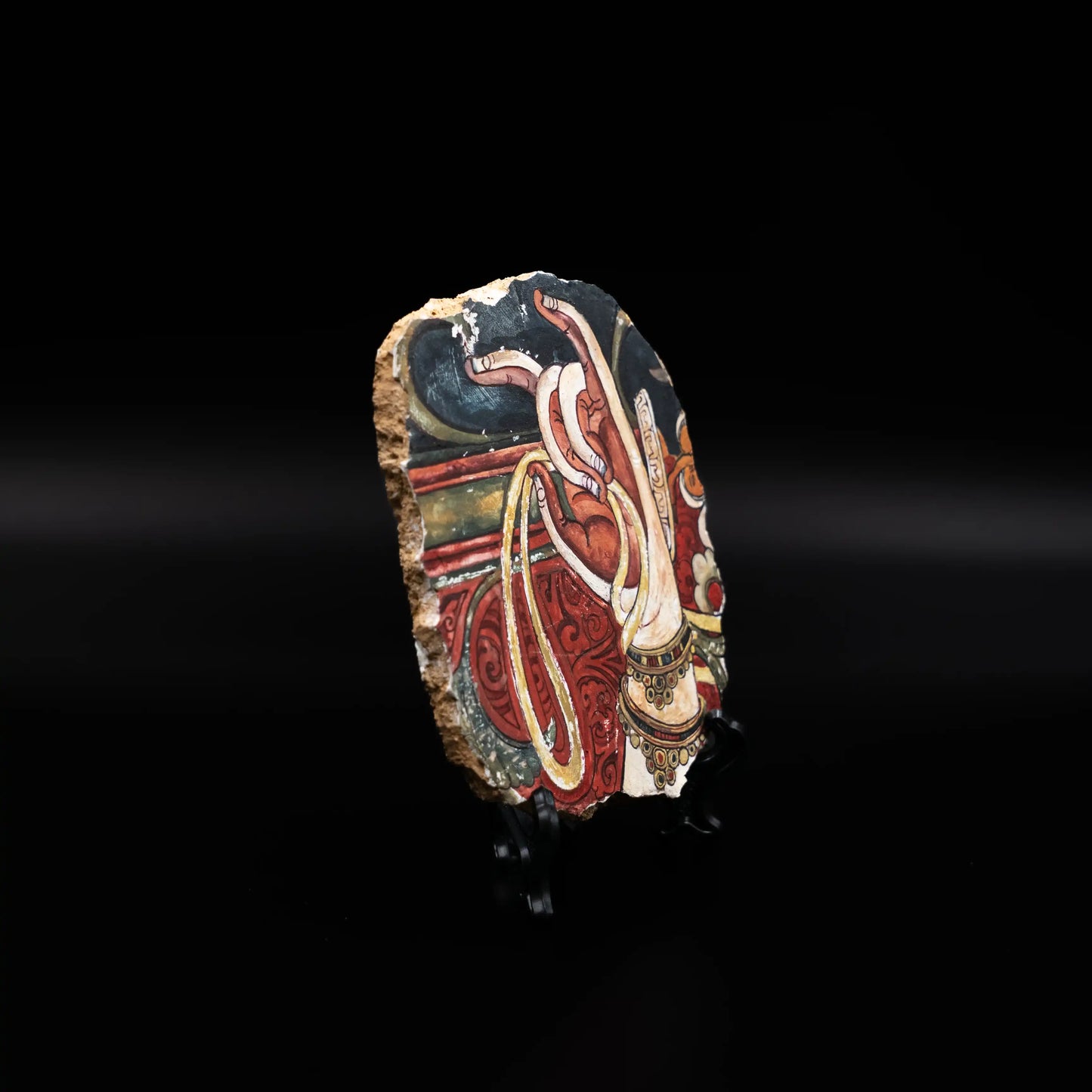 Himalayan Terma Manjushri Padmapustaka Mudra | Wisdom Mudra Mineral Pigment Artwork