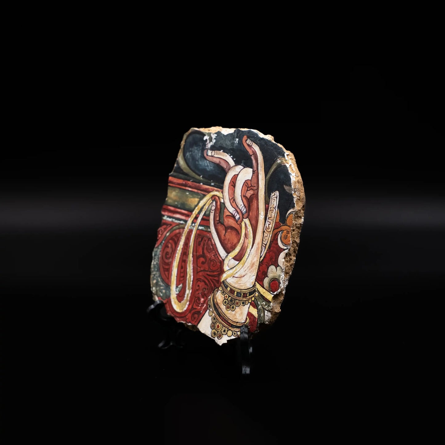 Himalayan Terma Manjushri Padmapustaka Mudra | Wisdom Mudra Mineral Pigment Artwork