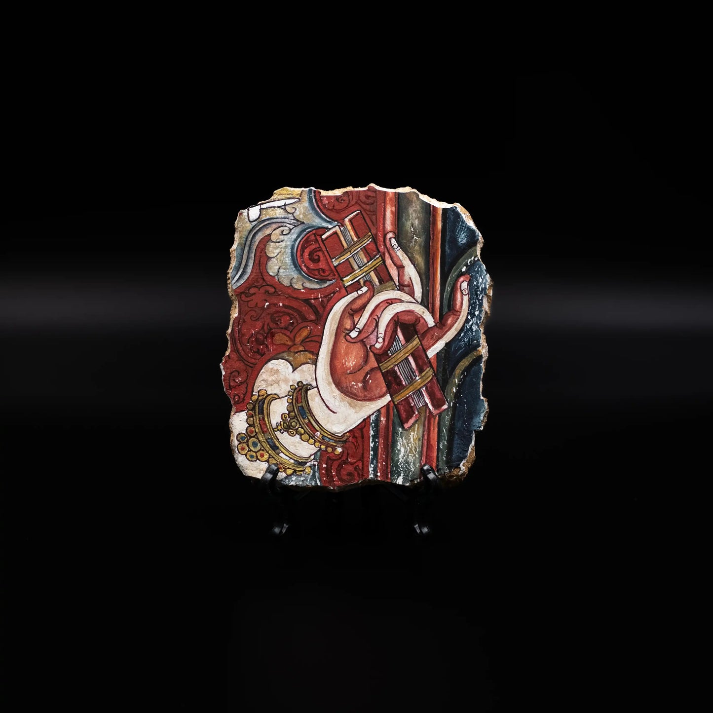 Himalayan Terma Manjushri Pustaka Mudra | Wisdom Mudra Mineral Pigment Artwork