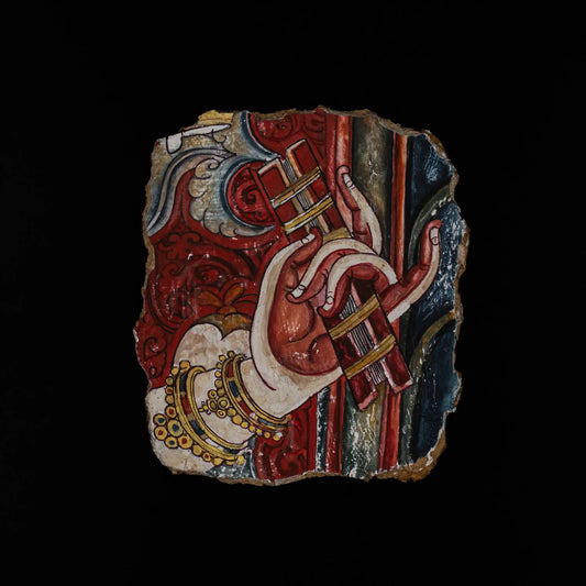 Himalayan Terma Manjushri Pustaka Mudra | Wisdom Mudra Mineral Pigment Artwork