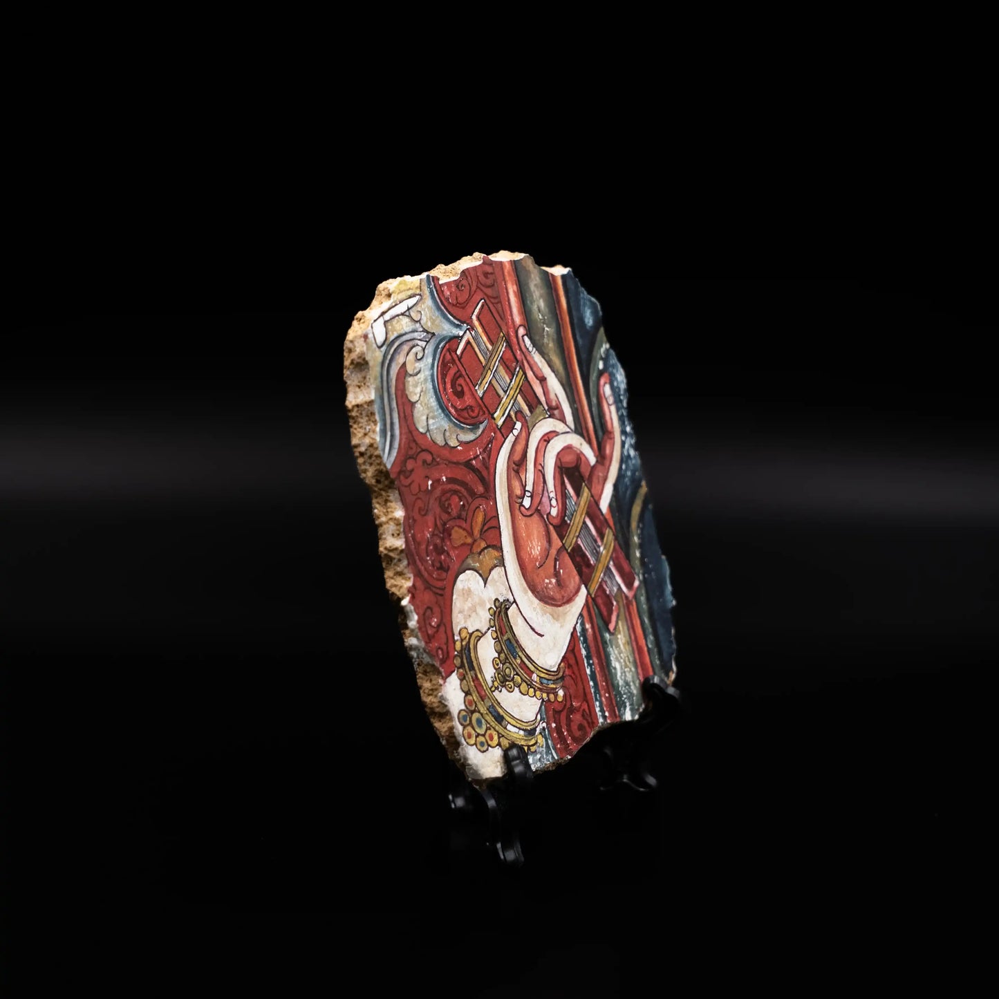 Himalayan Terma Manjushri Pustaka Mudra | Wisdom Mudra Mineral Pigment Artwork