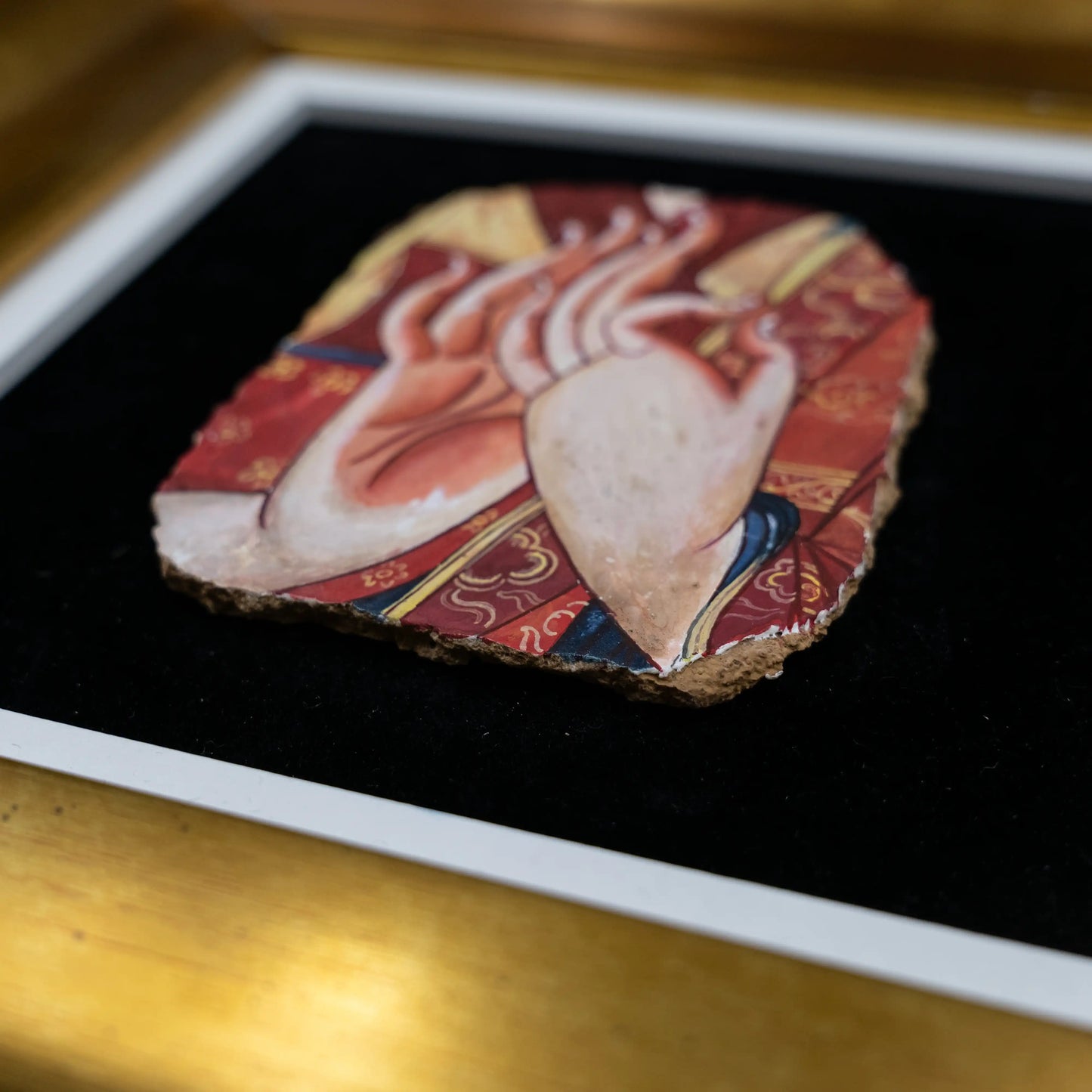 Himalayan Terma Je Tsongkhapa Mural | Dharma Preaching Mudra Mineral Pigment Artwork