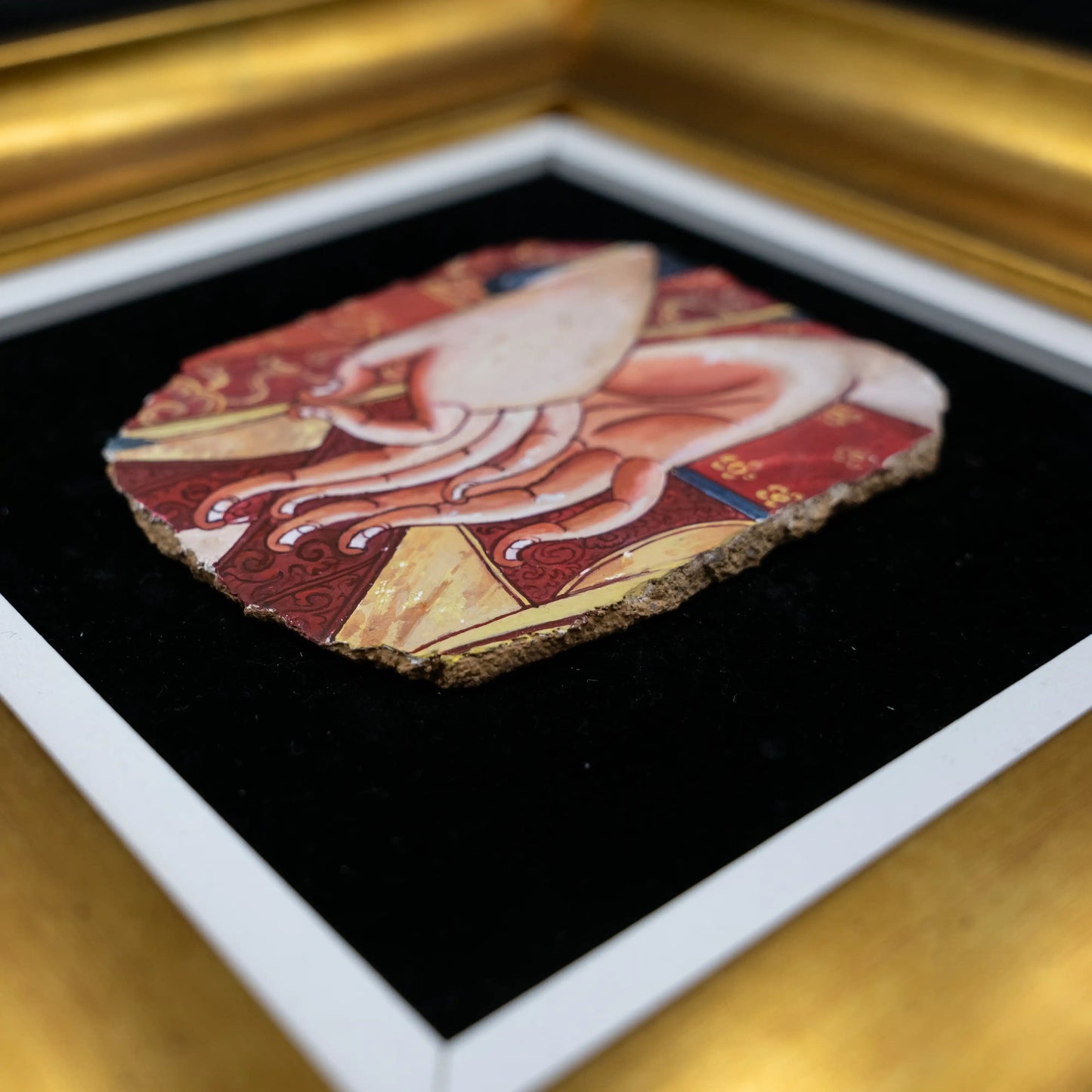 Himalayan Terma Je Tsongkhapa Mural | Dharma Preaching Mudra Mineral Pigment Artwork