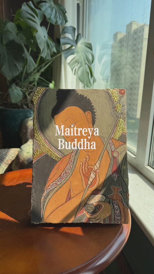 Himalayan Terma Maitreya Vitarka Mudra | Loving Kindness Mineral Pigment Artwork
