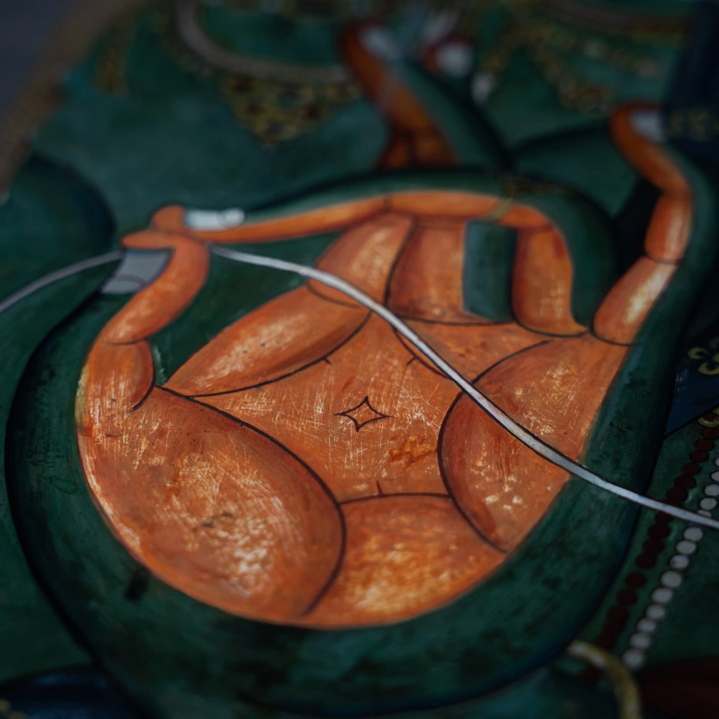 Himalayan Terma Tara Pasha Mudra | Magnetizing Mudra Mineral Pigment Artwork